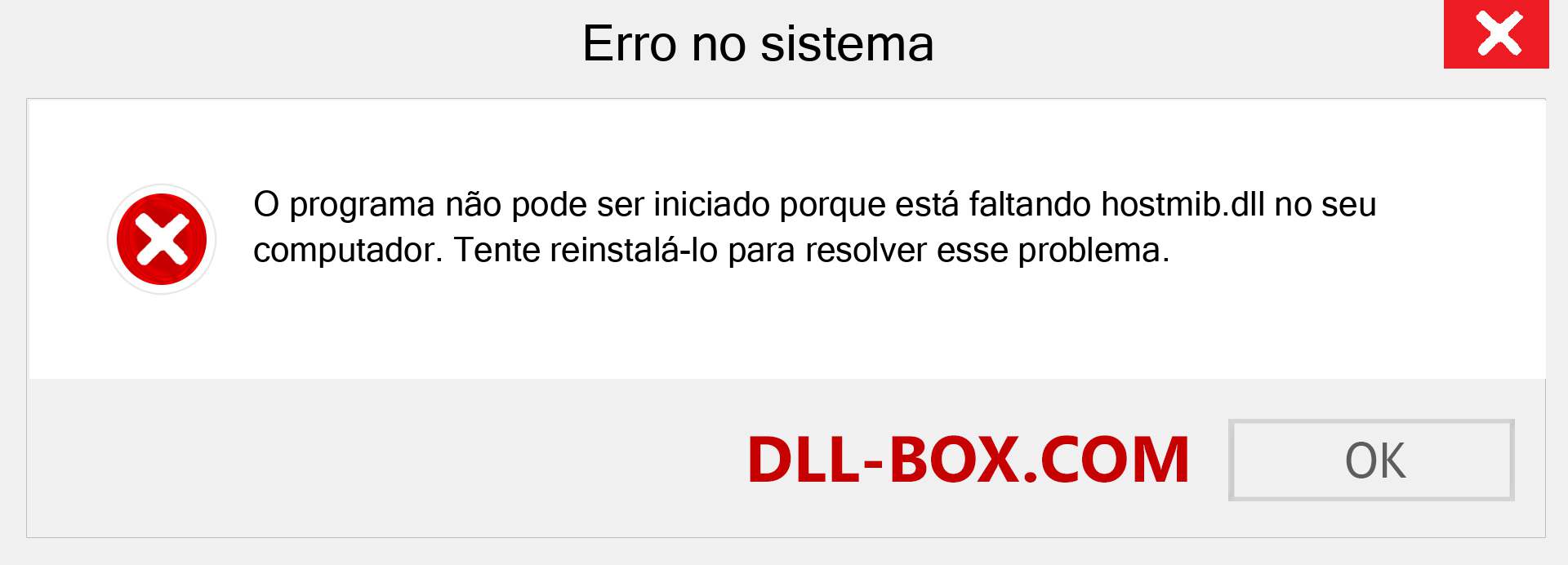 Arquivo hostmib.dll ausente ?. Download para Windows 7, 8, 10 - Correção de erro ausente hostmib dll no Windows, fotos, imagens